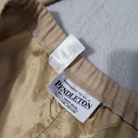Pendleton Womens Wool Pants Beige Size 14 Academia Office Buisness Grandpa - Picture 4 of 5